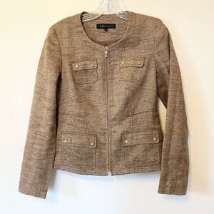 Anne Klein Sparkly Gold Blazer Size 4